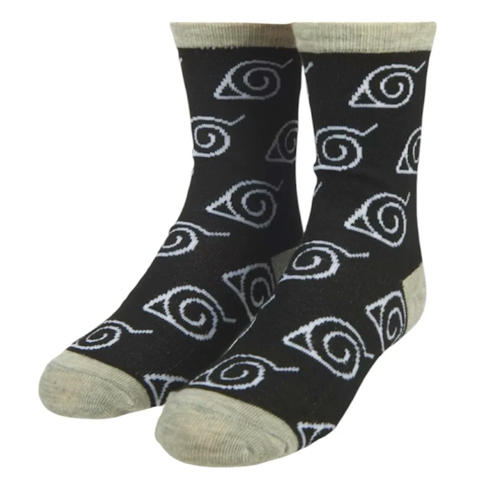 3-Pack Naruto Japanese Manga Boys Crew Socks - NWT
